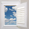 Open window and blue sky